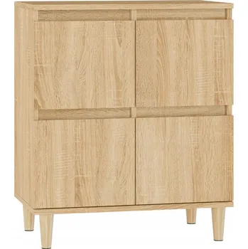 Komoda Úložná skříňka z eukalyptového dřeva, dub sonoma, 60x35x70 cm