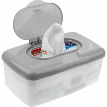 Box na kapesníky Vlhčené ubrousky Akuku A0532 Krabička , šedobílé