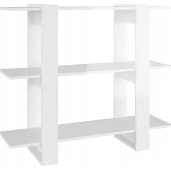 Knihovna Univerzální regál bílý lesk 100x30x87 cm