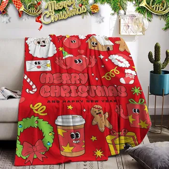 deka Deka Přehoz Dárek Vánoční sváteční heboučká 150x200cm Červená