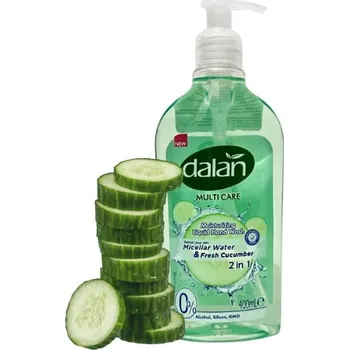 Mýdlo Dalan Tekuté mýdlo na ruce Micelární voda a Okurka 400 ml Turecké