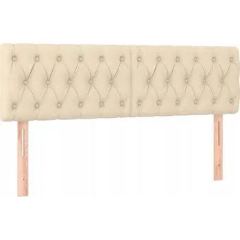 Klasické čelo postele s nastavitelnou výškou, krémové, 144x5x78/88 cm