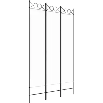 Paraván Paraván 3dílný bílý 120x200 cm, textil a železo