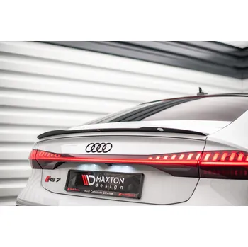 Tuning Maxton Design prodloužení spoileru pro Audi RS7 C8, černý lesklý plast ABS