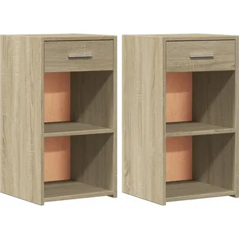 Noční stolek Noční stolek z dřevotřísky, dekor dub sonoma, 35x34x65 cm