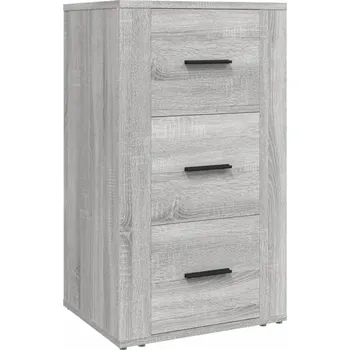 Komoda Skříňka se 3 zásuvkami, dřevotříska, šedý dub sonoma, 40x33x70 cm