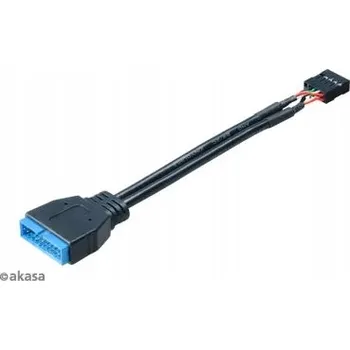 Kabel do PC Akasa AK-CBUB19-10BK adaptér 9-19 pin USB 3.0-2.0