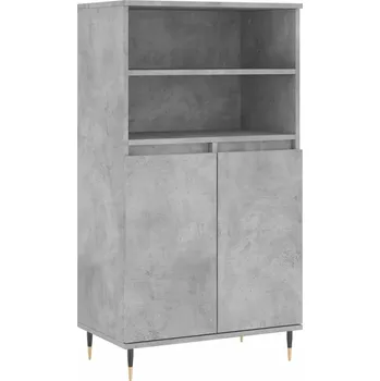 Koupelnový nábytek Industriální skříňka z dřevotřísky 60x36x110 cm, šedá barva betonu