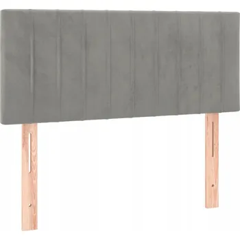 Čelo postele sametové nastavitelné světle šedé 90x5x78/88 cm