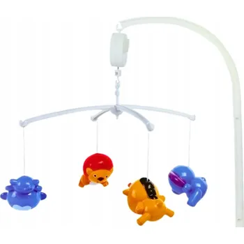 Kolotoč nad postýlku KOLOTOČ NAD POSTÝLKU ZVÍŘÁTKA PROJEKTOR HRACÍ SKŘÍŇKA ZVUK PRO MIMINKA