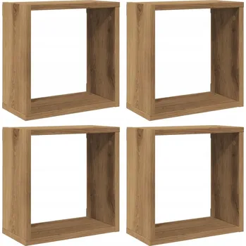 police Závěsné police kostky, dřevotříska, dub artisan, 30x15x30 cm