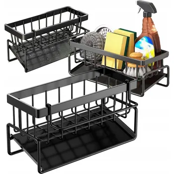 Odkapávač na nádobí Kuchyňský organizér s odkapávačem a věšákem, univerzální odkapávací košík