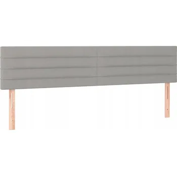 Čelo postele nastavitelné, světle šedé, 200x5x78/88 cm, látka