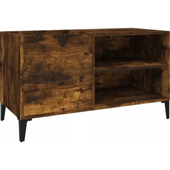 Komoda Skříňka na vinylové desky s deskou z materiálu na bázi dřeva, kouřový dub, 84,5x38