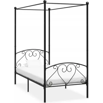 Postel Dvojlůžková kovová postel G02V 90x200 černá