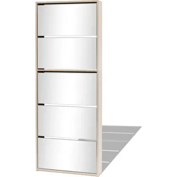 Botník Botník s 5 zásuvkami, dub, 63x17x169,5 cm