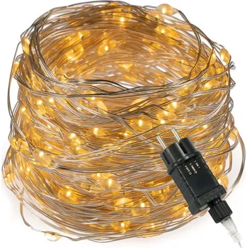 Vánoční dekorace Vánoční světelný řetěz, 240 LED, teple bílý, s časovačem