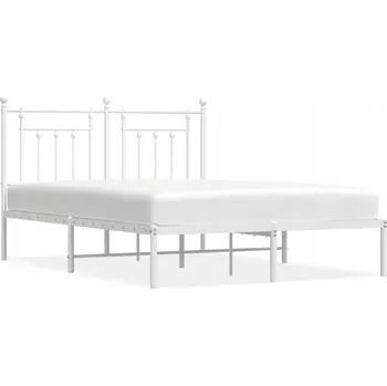 Postel Manželská postel kovová G04V 150x200 bílá