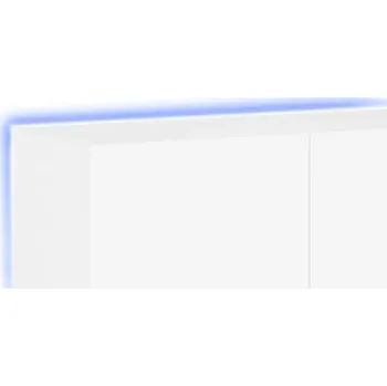 Televizní stolek Závěsná skříňka pod TV s LED RGB osvětlením, bílá, 80 x 35 x 31 cm