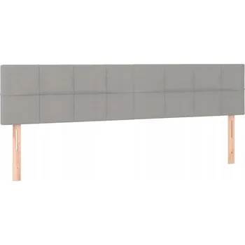Čelo postele nastavitelné, světle šedé, 200x5x78/88 cm, sada 2 ks