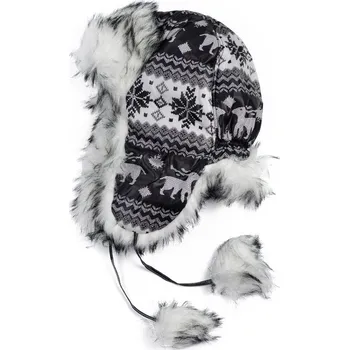 Čepice Art of Polo ušanka s reliéfem černá uni