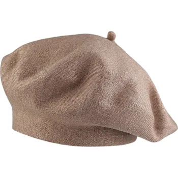 Čelenka Dámský pletený baret béžová 1 ks