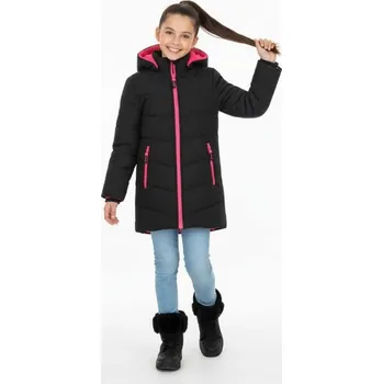 Dívčí kabát KUGO Dívčí zimní kabát DKB2380 Černá 146