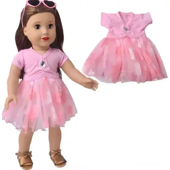 Sety oblečení pro American girl a Baby Born Varianta: A16 (růžové šaty)