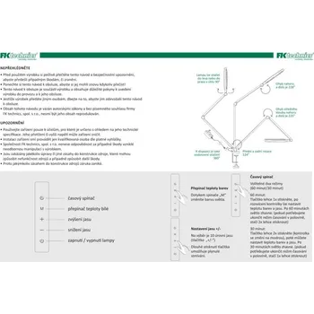 Lampička Stolní lampa, 15W, 3000 - 6500 K, stmívatelná