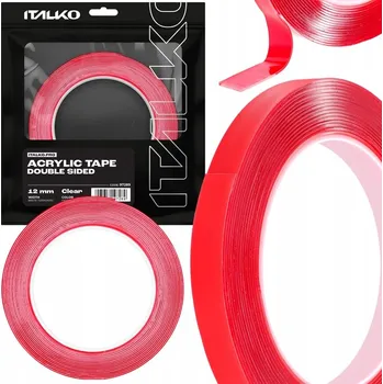 Lepicí páska ITALKO AKRYLOVÁ MONTÁŽNÍ OBOUSTRANNÁ PÁSKA PRŮHLEDNÁ SILNÁ 12mm x 5m