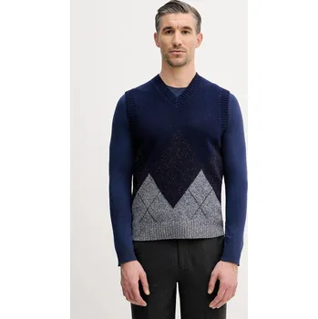 Dámská vesta Vesta s přídavkem vlny United Colors of Benetton 1NGVK401J námořnická modř 59X, vel. L