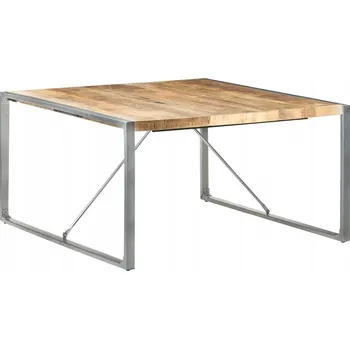 Jídelní stůl Jídelní stůl industriální z mangového dřeva a oceli, 140x140x75 cm, šedý