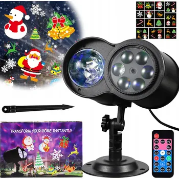 Projektor Vánoční LED laserový projektor pro domácí Projektor Sněhové Vločky