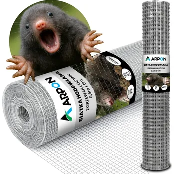 Pletivo SÍŤ PROTI KRTKŮM KUNÁM HLODAVCŮM DVOJITÁ POZINK DRÁT 5 m 8x8 mm