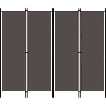 Paraván Paraván 4-dílný antracitový 200x180 cm