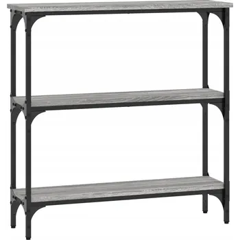 Konferenční stolek Konzolový stolek z dřevotřísky a kovovým rámem, šedý dub