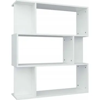 Knihovna Knihovna s 9 přihrádkami, bílá, 80 x 24 x 96 cm