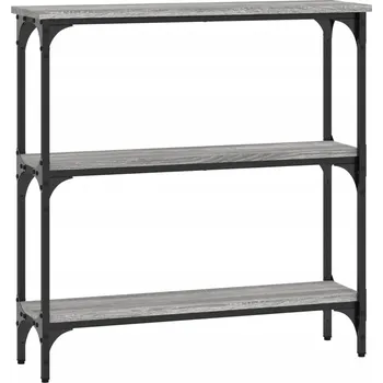 Konferenční stolek Konzolový stolek s nastavitelnými nožičkami, šedý dub sonoma, 75x22,5x75 cm