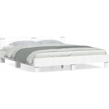 Postel Rám postele bílý 203 x 185 x 70 cm, dřevotříska