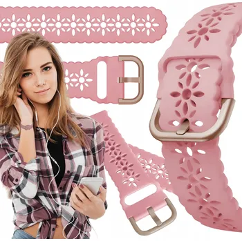 Řemínek na hodinky Řemínek ChronSmarta pro Xiaomi 22mm růžový