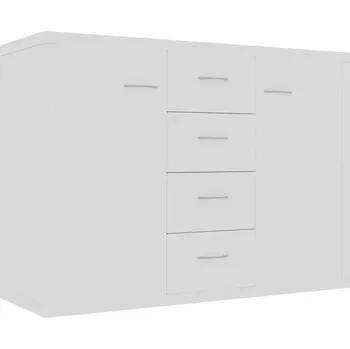 Komoda Komoda Minimalistická Bílá se 4 Zásuvkami a 2 Dvířky, 88x30x65 cm