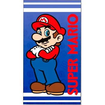 SUPER MARIO PLÁŽOVÁ OSUŠKA BAVLNĚNÁ 140 x 70 cm DĚTSKÁ