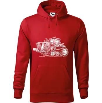 Dámská mikina Mikina - John Deere 627RT9 - 9R Barva: Červená (07), Velikost: 3XL, Střih: Pánské