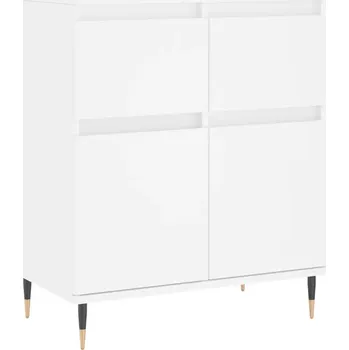 Koupelnový nábytek Bílá skříňka s železnýma nohama, 60 x 35 x 70 cm, materiál dřevotříska