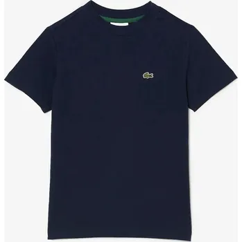 Dětské bavlněné tričko Lacoste TJ1122 námořnická modř 59A, vel. 104