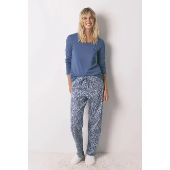 Dámské pyžamo Bavlněné pyžamo women'secret dámské, modrá barva, bavlněné, 3592439 55X, vel. XXL