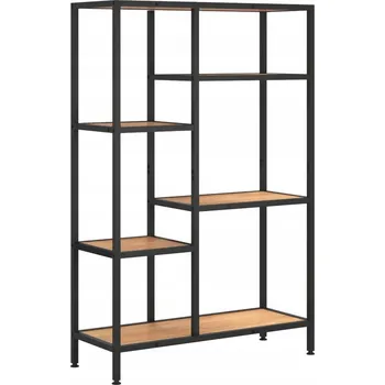 Knihovna Regál na knihy z oceli a dřevotřísky 80x30x120 cm světlý