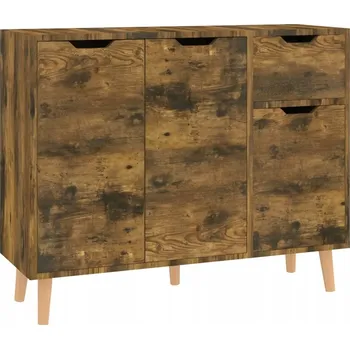 Komoda Úložná skříňka v barvě kouřového dubu, 90 x 30 x 72 cm