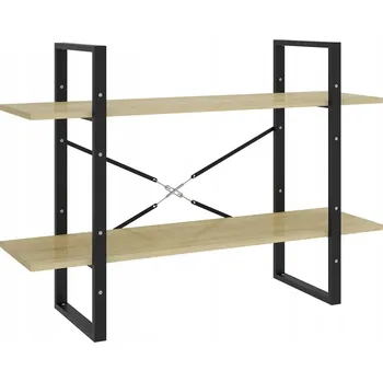 Knihovna Industriální regál na knihy, 2 police, dub sonoma, 100 x 30 x 70 cm