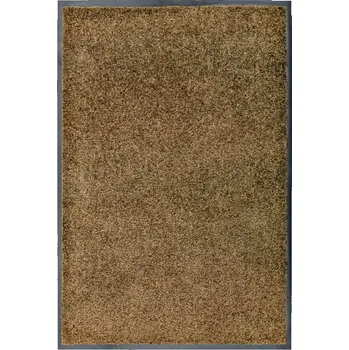 Rohožka Protiskluzová rohožka z polyamidu, hnědá, 90x60 cm, PVC